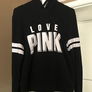Pink black hoodie